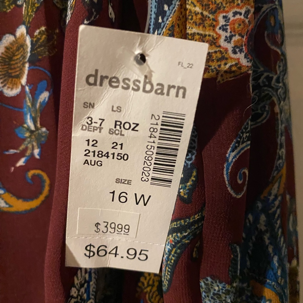 Westport Burgundy Floral Midi Dress - Picture 4 of 6